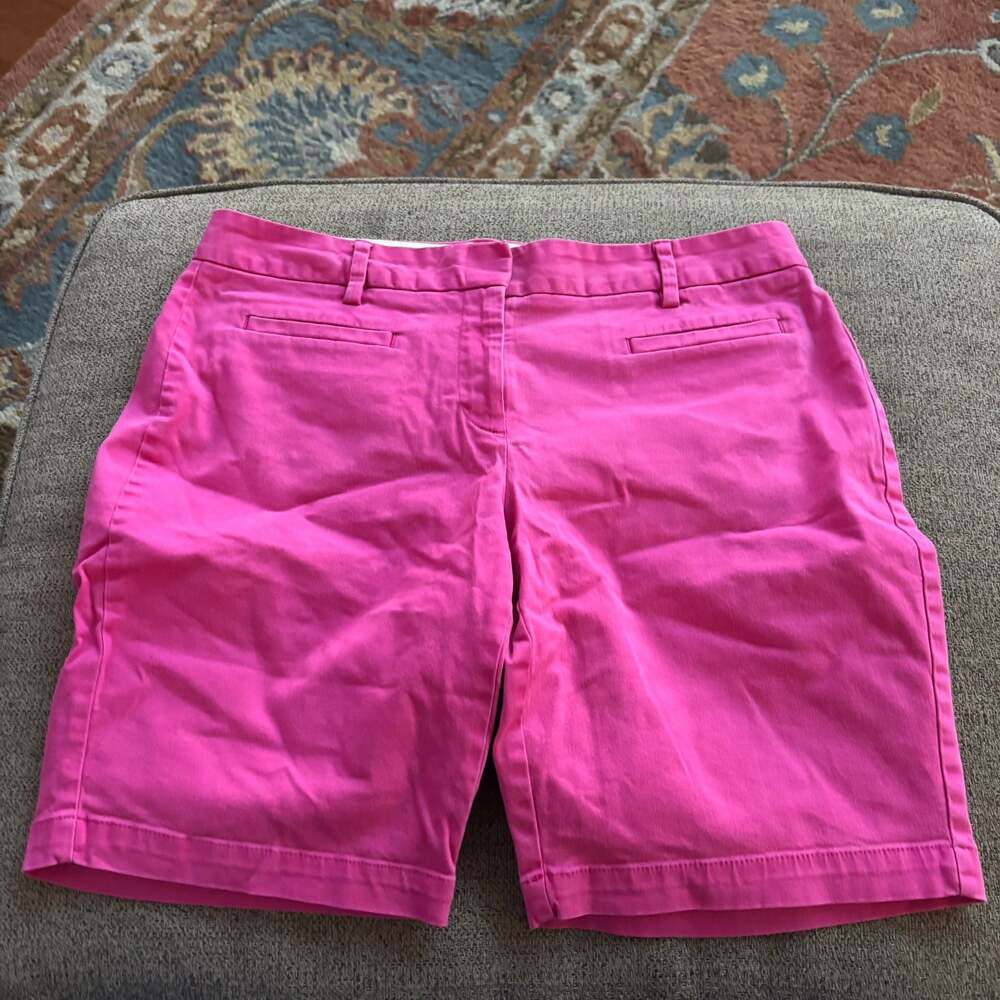 Lands' End Pink Mid Rise Chino Shorts Size 6P